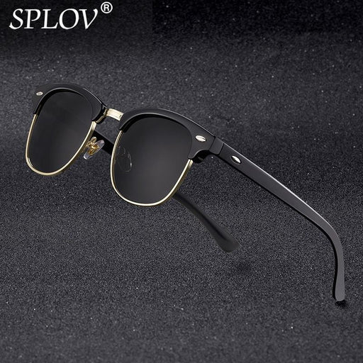 New Fashion Semi Rimless Retro Classic Luxury Polarized Sunglasses Men And Women Brand Designer Half Frame Sun Glasses Classic Oculos De Sol With UV400 Protection