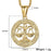 Luxury Gold Men and  Women Zodiac Medalon Necklace Symbol Cool Jewelry Gift