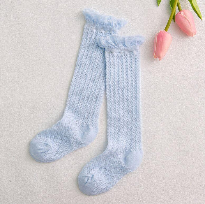 Modern Baby Girl Pure Cotton Summer High knee Mesh Breathable Cotton Long Girl Socks