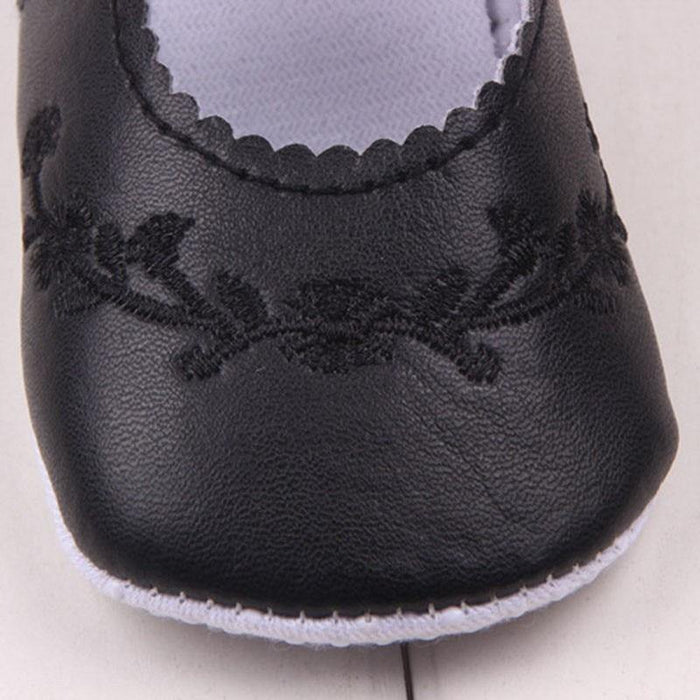 Black Soft Newborn Baby Girl Shoes Prewalker First Walkers Lovely Sneakers Infant Kids Girls Princess Shoes