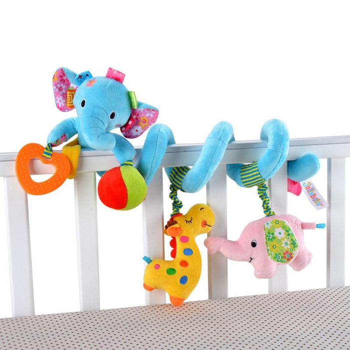 Stuffed Stroller Toys Animal Baby Crib Pram Bed Hanging Educational Infant Baby Rattle For Kids