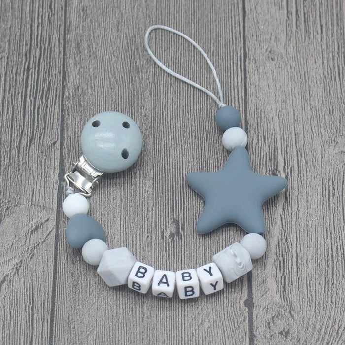 Personalized Name Handmade Pacifier Clips Holder Chain Silicone Pacifier Chains Baby Teether Teething Chain For Baby and Kids