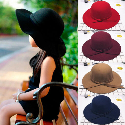 Modern Elegant Baby Summer Sweet Girls Hat With Bow knot Bowler Beach Hat  For Girls