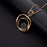 Luxury Black Crystal Pendant Necklace Gold Sweater Chain Big Circle Round Pendant Long Necklace Women Jewelry Accessories Gifts