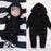 Classic Outfit Toddler Infant Boy Clothing Romper Long Sleeve Black Jumpsuit Playsuit Clothes