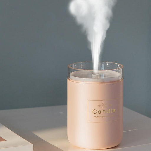 280ML Ultrasonic Air Humidifier Candle Romantic Soft Light USB Essential Oil Diffuser Car  Aroma Mist Maker