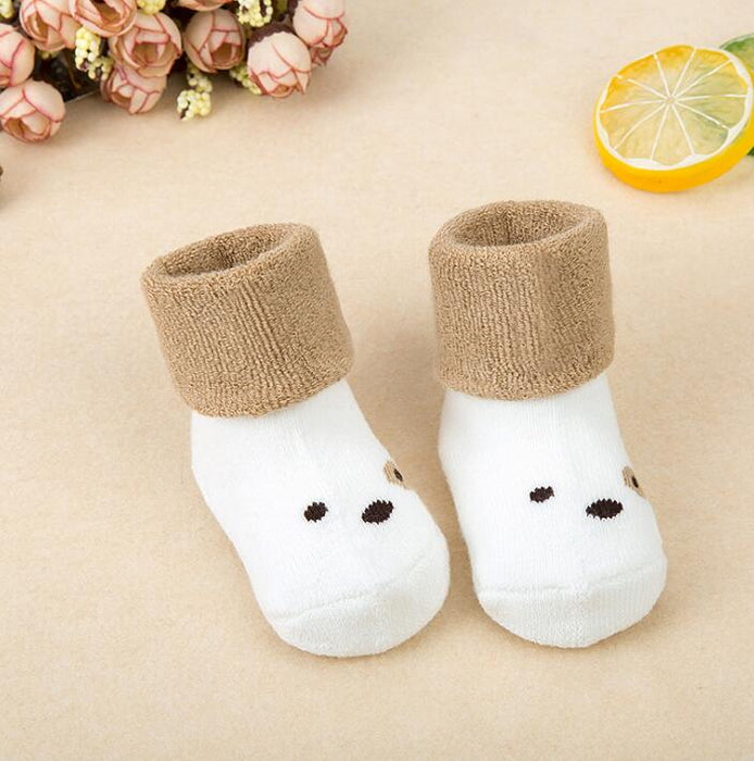 1 Pair Newborn Cotton Striped Warm Slippers Socks For Baby Girls And Boys Very Comfortable And Soft Material