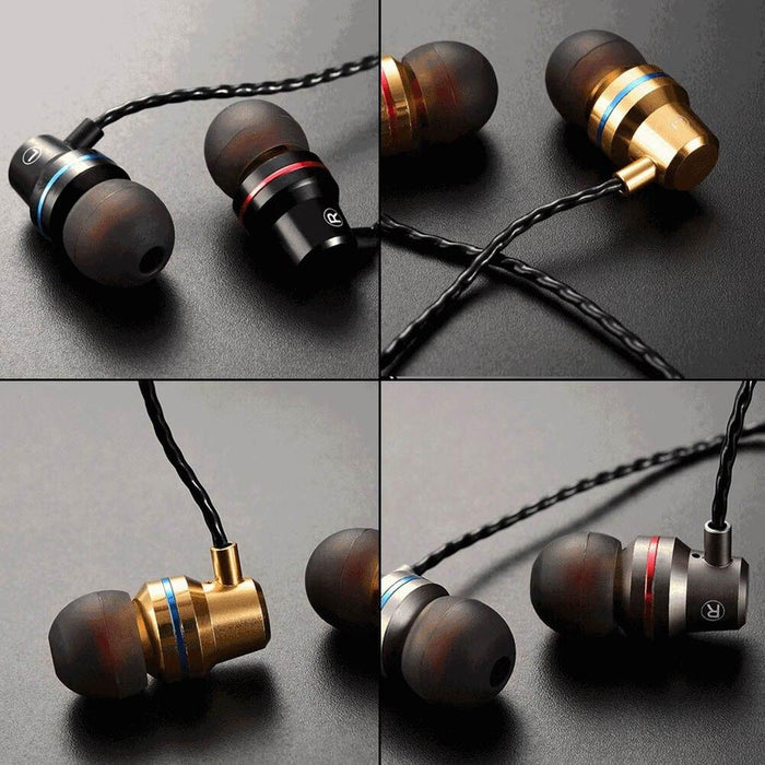 STEVVEX In-Ear Headphones Earphone For Phone Stereo Bass Headset Metal Wired Earphone HiFi Headphones Mic For Cell Phones