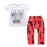 Modern Printed Baby Boy Clothes Sets T-shirt+ Pants Cartoon Printed Clothing Set For Boys In Elegant Design