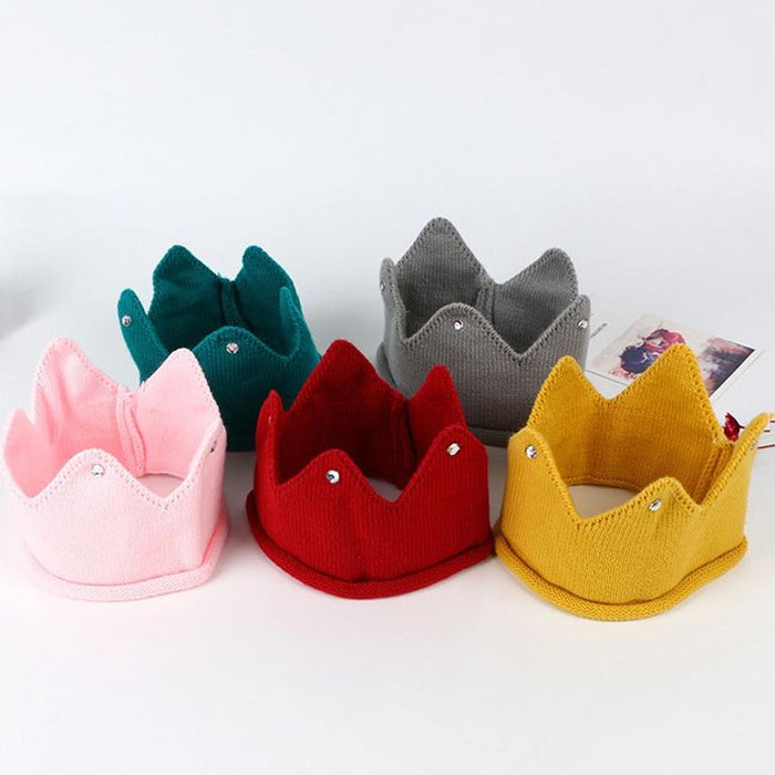 Crown Baby Hat Photography Props Knit Newborn Baby Girl Boy Hat Turban Infant Toddler Beanie Cap For Kids