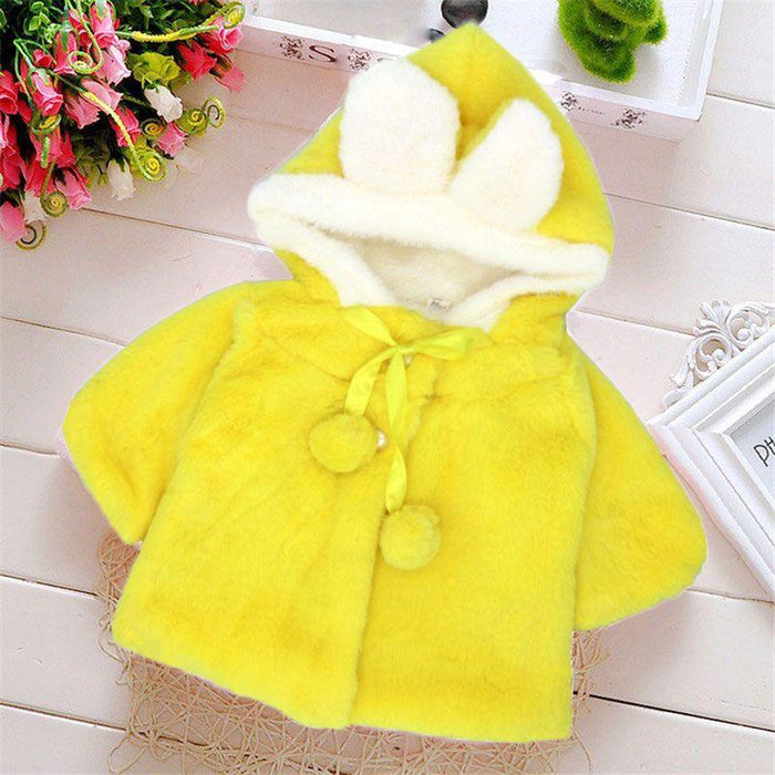 Luxury Mdern Warm Baby Girls Cute Winter Rabbit Hood Outwears Newborn Clothes For Girls In Modern Elegant Design