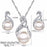 Trendy Elegant Luxury Jewelry Sets Wedding Silver Color Earrings Simulated Pearl Jewelry Set Women Necklace Set  For Women and Ladies