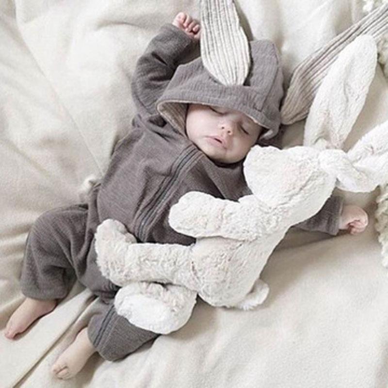 Modern New Lucury Newborn Baby Clothes Bunny Baby Rompers Cotton Hoodie Rabit Romper For Baby