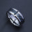 Titanium Steel Black Carbon Fiber Rings Fashion Red Blue Ring Men Cool Jewelry