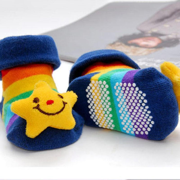 Colorful Newborn Cotton Cartoon Cute Anti Slip Sock Toddler Baby Comfortable Socks Shoes Elastic Soft Socks