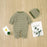 Knitted Newborn Baby Clothes Cotton Baby Romper With Plaid Hat Infant Toddler Jumpsuit For Girls And Boys