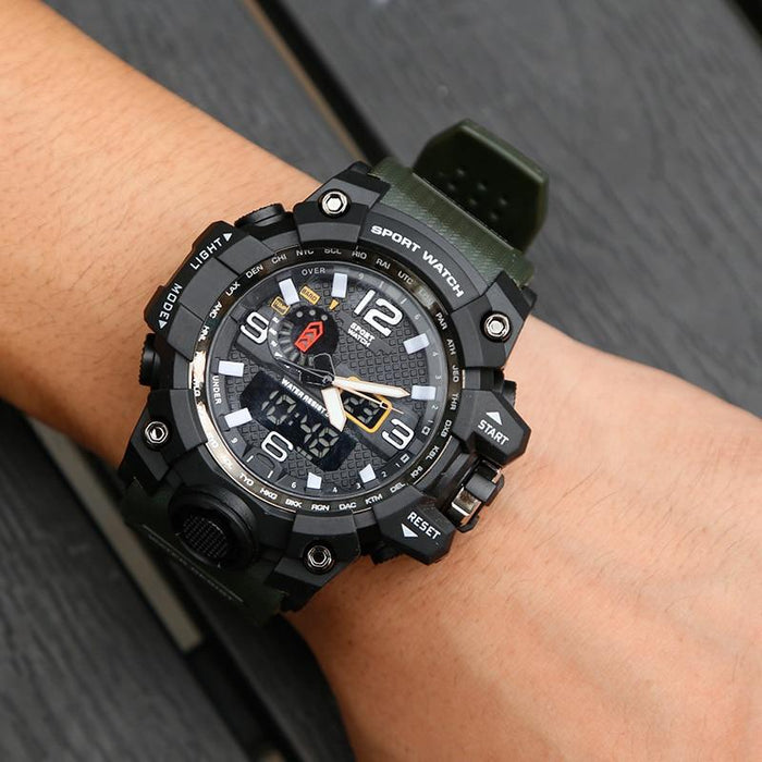 Popular Men Military Army Mens Watch With Led Digital Display Analog Automatic Watch for Men and Woman Sport watch