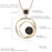 Luxury Black Crystal Pendant Necklace Gold Sweater Chain Big Circle Round Pendant Long Necklace Women Jewelry Accessories Gifts