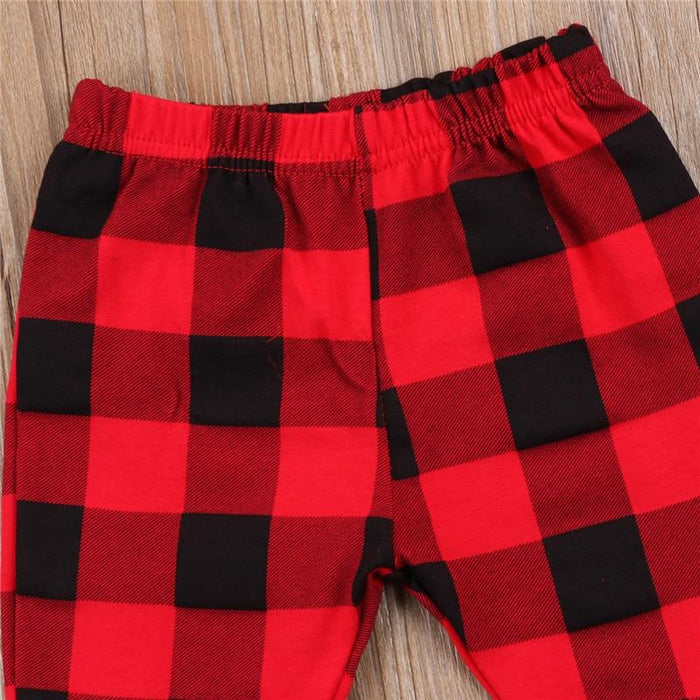 Modern Girls Red Pants For Newborn and Kids In Cute Baby Clothes Trousers Style Plaid Pants for Girls