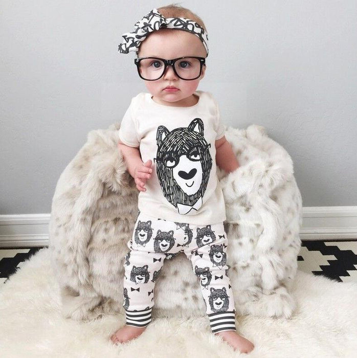 Modern Printed Baby Boy Clothes Sets T-shirt+ Pants Cartoon Printed Clothing Set For Boys In Elegant Design