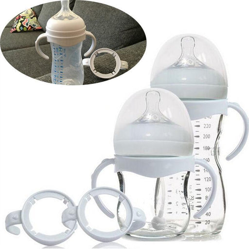 White Bottle Grip Handle For Natural Wide Mouth Baby Feeding Glass Bottles Babies Accessories