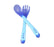 1 Set Children Kids Tableware Temperature Silicone Soft  Spoon Fork Cutlery Feeding Dish Infant Boys and Girls Unique Baby Feeding Tool