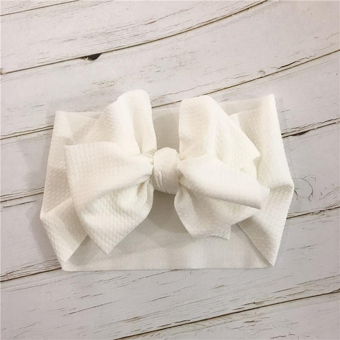 Modern Luxury Adjustable Big Bow Headwrap Baby Headband Top Knot Headbands, Over Sized Bow Hair Turban Newborn Head Band for Girls