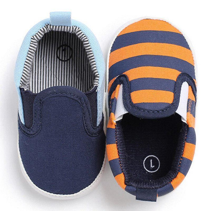 Toddler Infant Baby Shoes Newborn Boys Girls Soft Casual Shoes Striped Shoes 0-18M