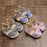 Newborn Baby Girl Striped Bow Sandals Soft Shoes Infants Anti-Slip Sneaker New Fashion Clogs 0-18M