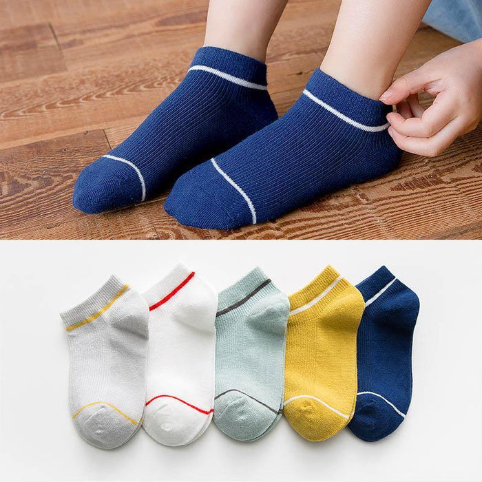 5 Pairs Kids Socks  Striped Sock for Children Fashion Sports Elastic Socks Spring Autumn Summer Breathable Soft Socks For Kids