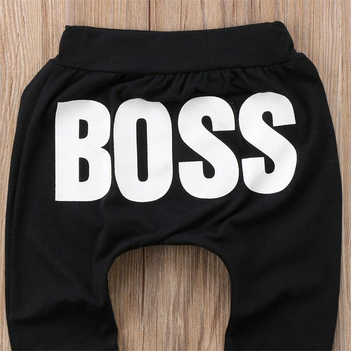 Modern Printed Baby Letter BOSS Pants Cotton Baby Pants / Casual Trousers for Boy and Girl Clothes