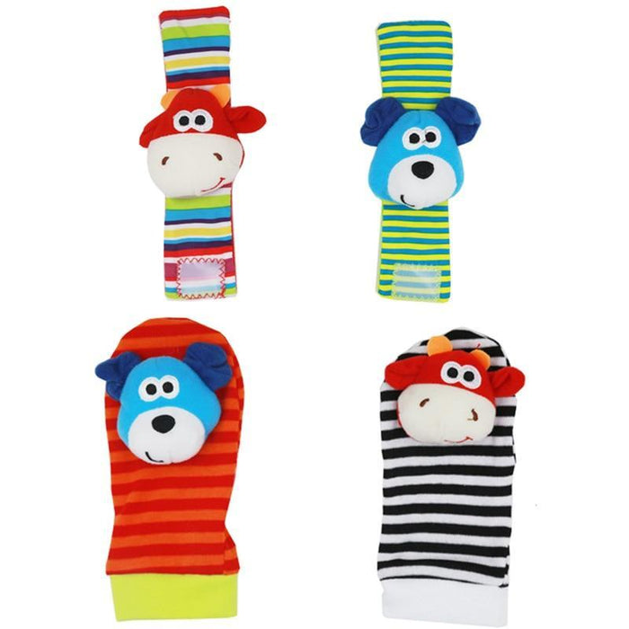 Colorful Wrist Rattles Infant Baby Kids Socks Rattle Toys Foot Socks Educational Toy High Quality Babies Gift