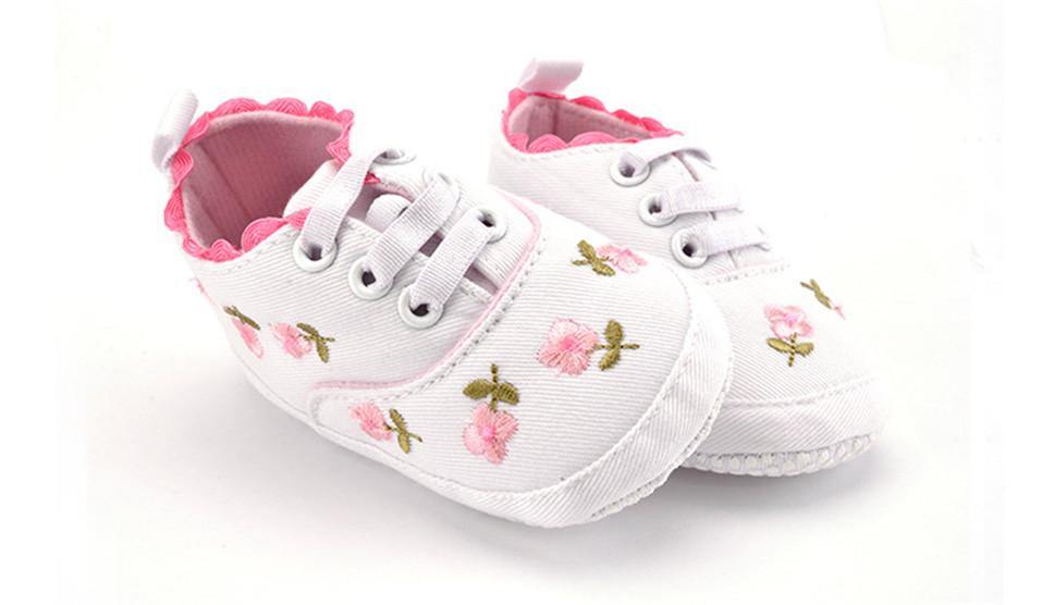 Baby Girl Shoes White Lace Soft Shoe Prewalker Walking Toddler Kids Shoes First Walker