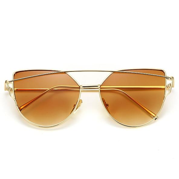 NEW  Stevvex Designer Cat eye Sunglasses For Women and Ladies in Vintage Metal Reflective Glasse Mirror Retro Oculos De Sol Gafas Style With UV 400 Protection