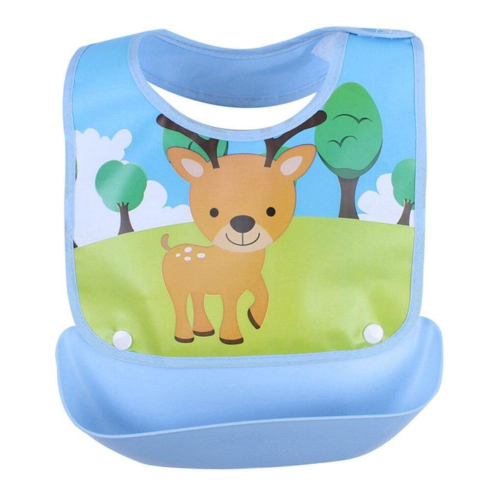 Baby Bibs Waterproof Silicone Feeding Saliva Towel Newborn Cartoon Aprons Baby Bibs Detachable For Kids