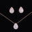 Modern Water Drop Cubic Zirconia Elegant Wedding Jewelry Sets Inlay Luxury Amazing Crystal Bridal Jewelry Set