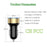 LED Display 3.1A Dual USB Car Charger Universal Mobile Phone Aluminum Car-Chargers