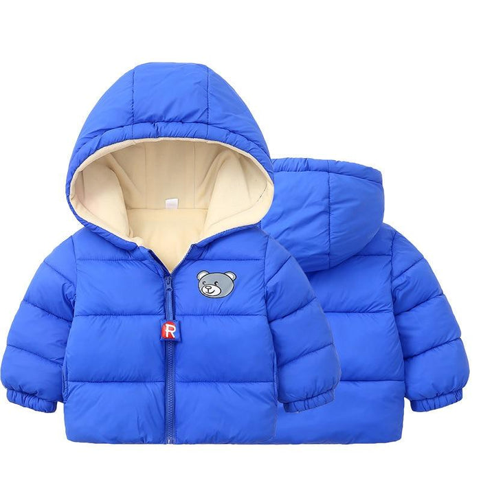 Infant Baby Hooded Warm Jackets For Baby Girls  and Baby Boys For WInter In Modern New Luxury Shiny Design