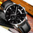 Watches men Fashion Sport Stainless Steel Case Leather Band watch Quartz Business Wristwatch For Men's and Boys