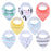 8PCS/SET Pack Baby Bandana Organic Absorbent Soft Cotton Drool Bibsfor Teething And Feeding Bib For Baby and Kids Feeding