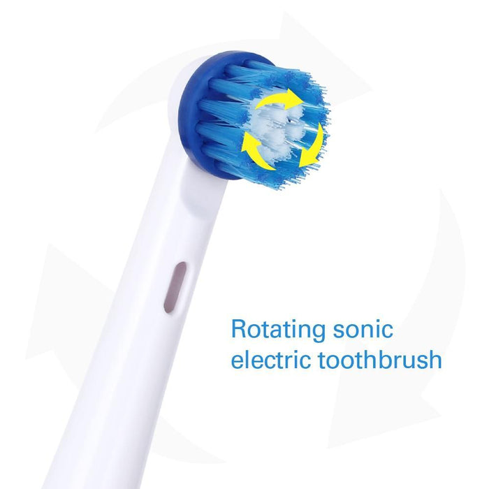 Modern  Rotation Proffesional Electric Toothbrush with 4 & 8 Replacement Heads Deep Clean Battery Operated Tooth Brush Teeth Whitening Teethbrush For Adults