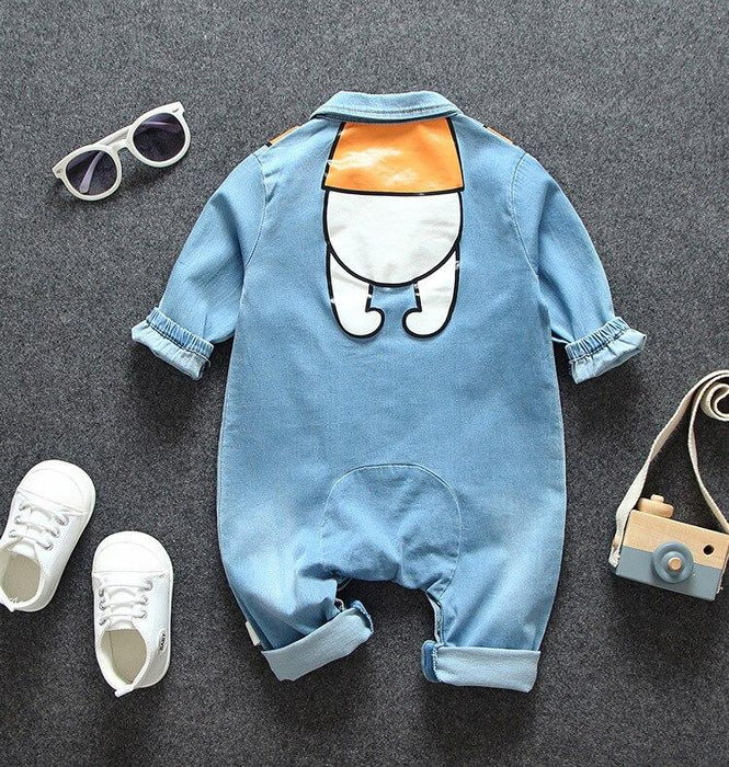 Modern Baby Newborn Jeans Style Romper and Jumpsuit Cartoon Jumpsuit Baby Boy Clothes