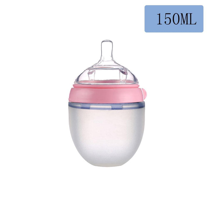 Baby Bottle For Milk and Breastmilk Wide Neck Soft Silicone Feeding Container Baby Water Bottle kids Nursing Bottles