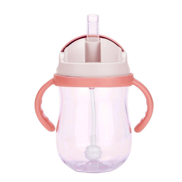 Suction Cups Milk Straw With Handles Training Feeding Bottle Silicone Drinking Wide Mouth Bottle for Kids and Baby