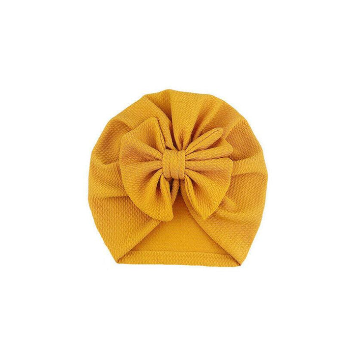 Baby Girl Hat Turban With Bow Knot Infant Beanie Solid Big Bowknot Cap For Girls Kid Hats