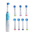 Modern  Rotation Proffesional Electric Toothbrush with 4 & 8 Replacement Heads Deep Clean Battery Operated Tooth Brush Teeth Whitening Teethbrush For Adults