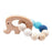 Wooden Teether Hedgehog Crochet Beads Wood Crafts Ring Engraved Bead Baby Teether Wooden Toys For Kids Rattle