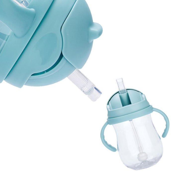 Water Straw Drinking Feeding Bottle Silicone Leakproof With Handles Wide Mouth Suction Babies Cups Bottles for Kids