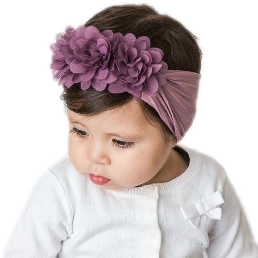 Baby Bows headbands Turban Kids Artificial Floral Elastic Toddler Solid Headband Hair Band Bow For Girls