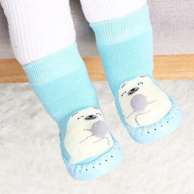 Indoor Sock Shoes Newborn Flexible Baby Soft Socks Winter Cotton Baby Girl Warm Sock With Rubber Soles